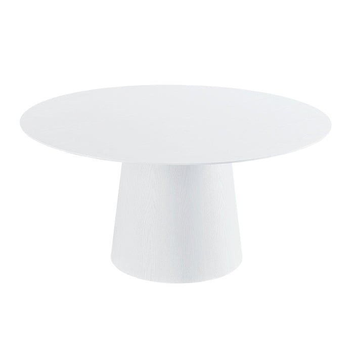 Pauline White Ash 62" Round Dining Table