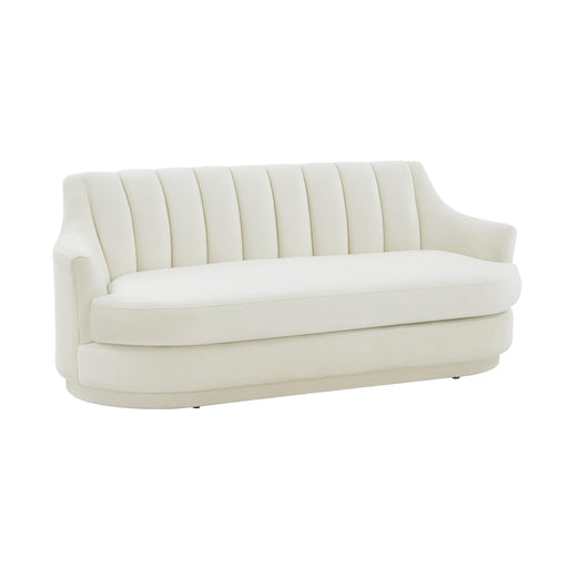 Peyton Cream Velvet Loveseat image