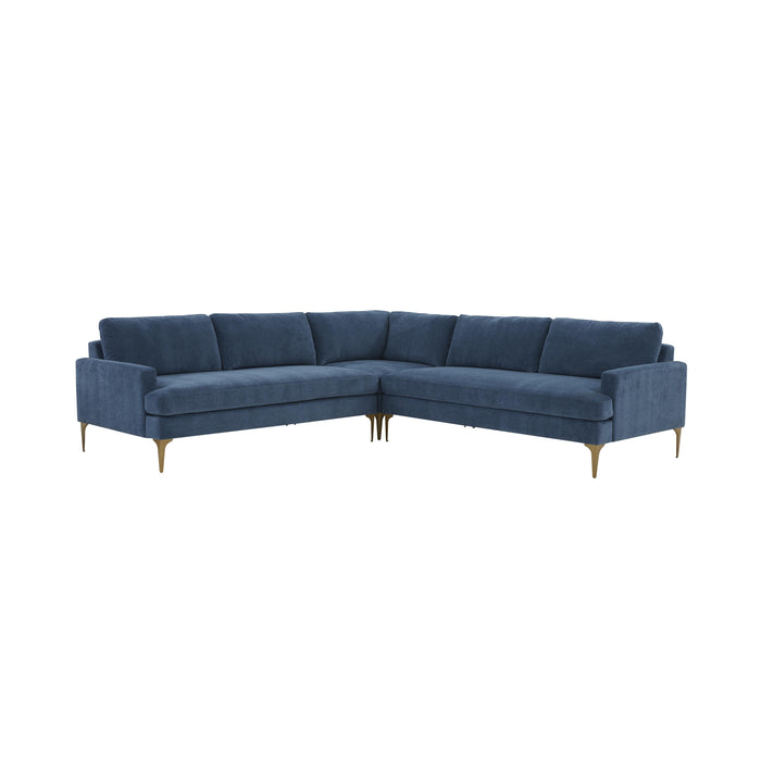 Serena Blue Velvet L-Sectional image