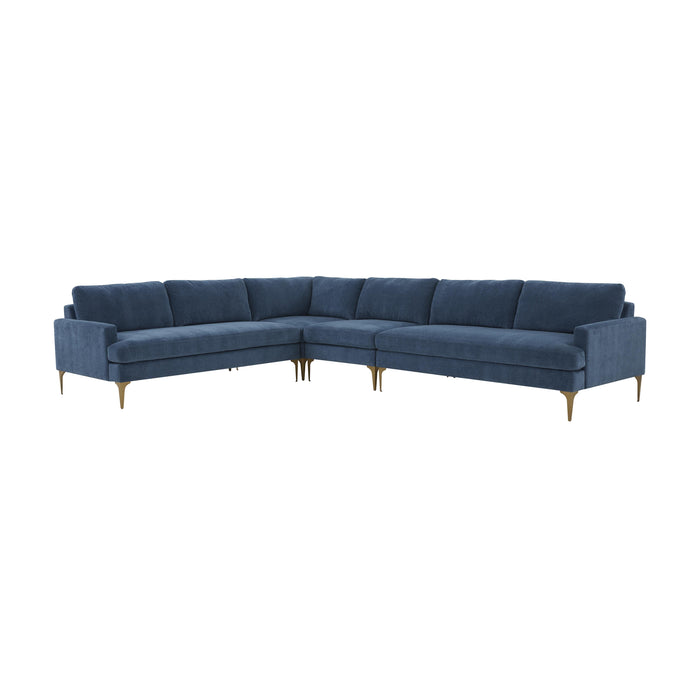 Serena Blue Velvet Large L-Sectional image