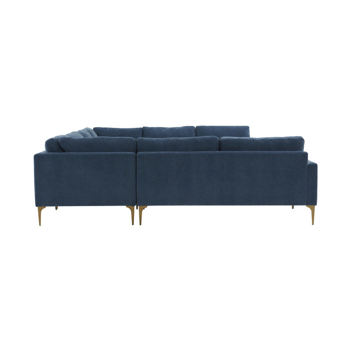 Serena Blue Velvet U-Sectional