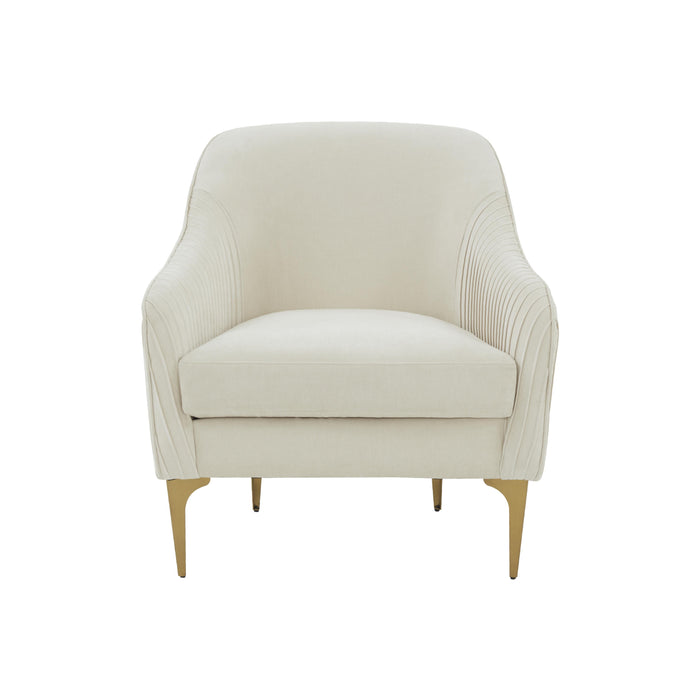 Serena Cream Velvet Accent Chair