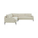 Serena Cream Velvet L-Sectional with Black Legs image