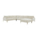 Serena Cream Velvet Large Chaise Sectional image