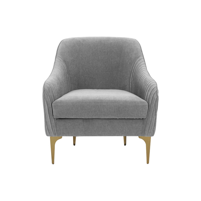 Serena Gray Velvet Accent Chair