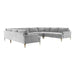 Serena Gray Velvet U-Sectional image