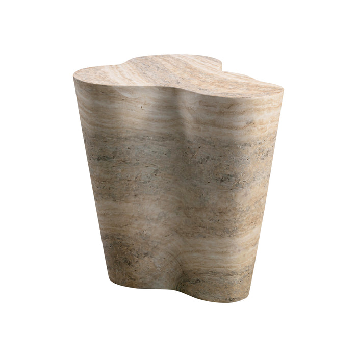 Slab Faux Travertine Tall Side Table image