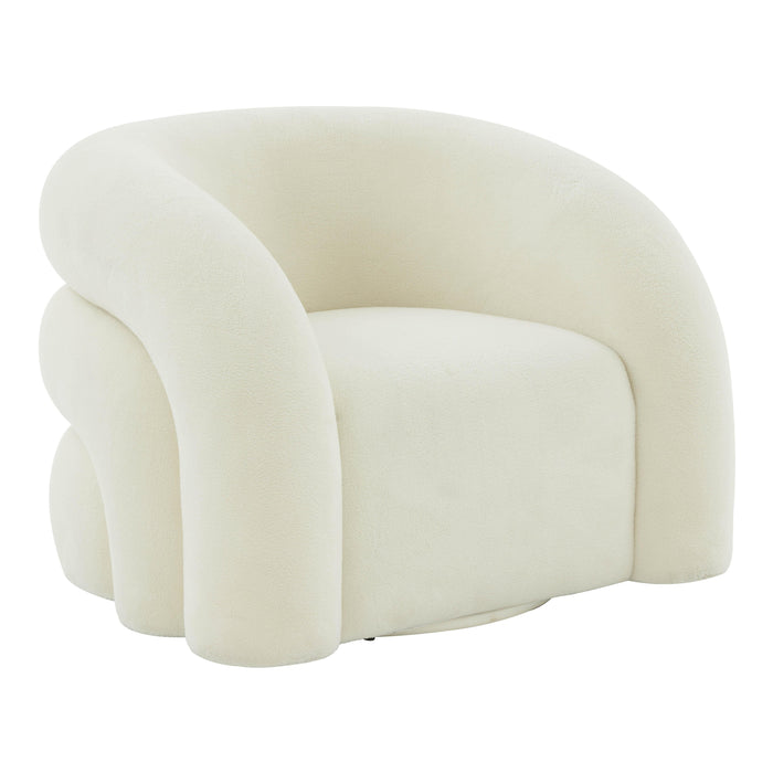 Slipper Cream Vegan Shearling Swivel Chair image