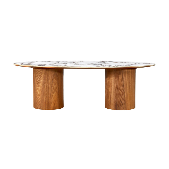 Tamara Marble Ceramic Oval Coffee Table