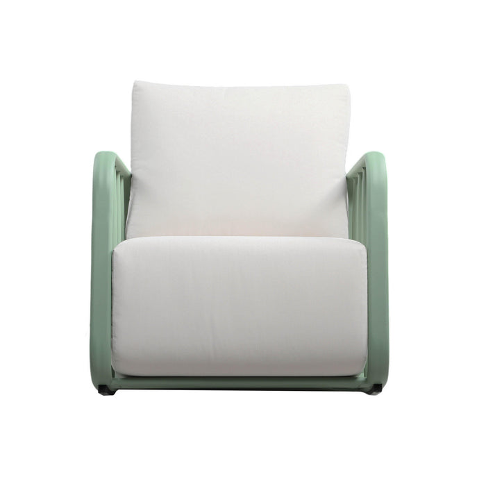 Violette Mint Green and Cream Outdoor Rocking Chair