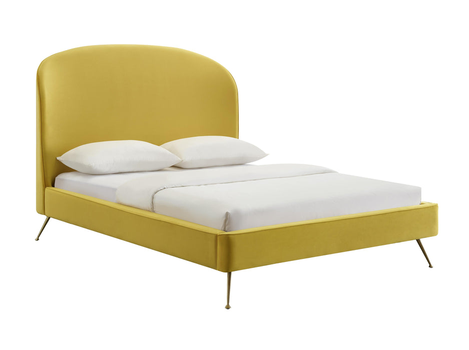 Vivi Burnt Gold Velvet Bed in King image