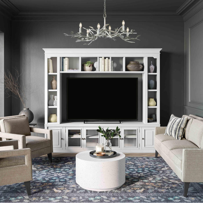 Virginia White Entertainment Center for TVs up to 75"