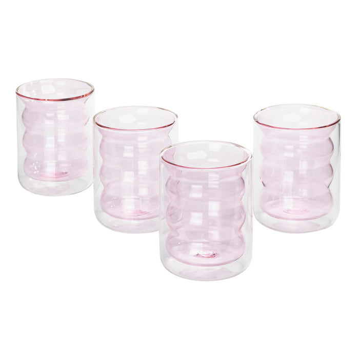 Waves Blush Water Glass - Set of 4