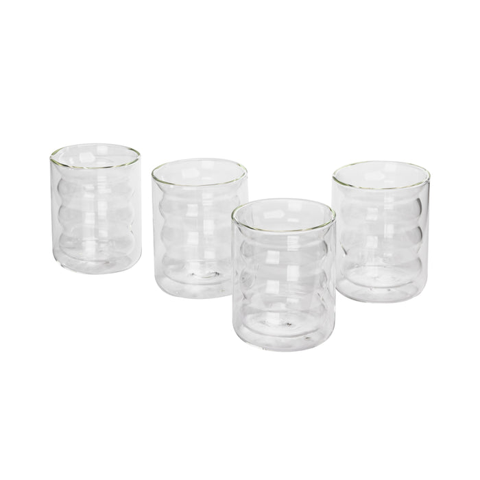 Waves Clear Water Glass - Set of 4