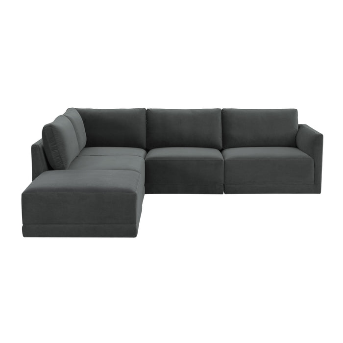 Willow Charcoal Modular LAF Sectional image