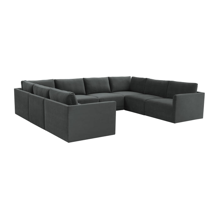 Willow Charcoal Modular Large U Sectional