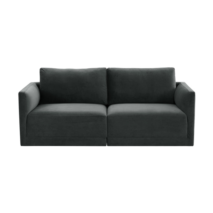 Willow Charcoal Modular Loveseat