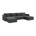 Willow Charcoal Modular U Sectional image