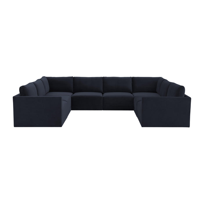 Willow Navy Modular Large U Sectional image