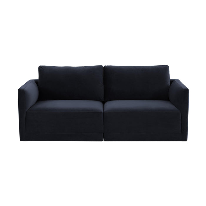 Willow Navy Modular Loveseat