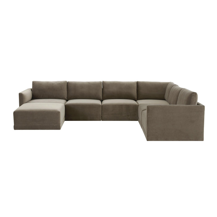 Willow Taupe Modular Large Chaise Sectional