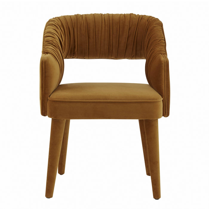 Zora Turmeric Velvet Dining Chair