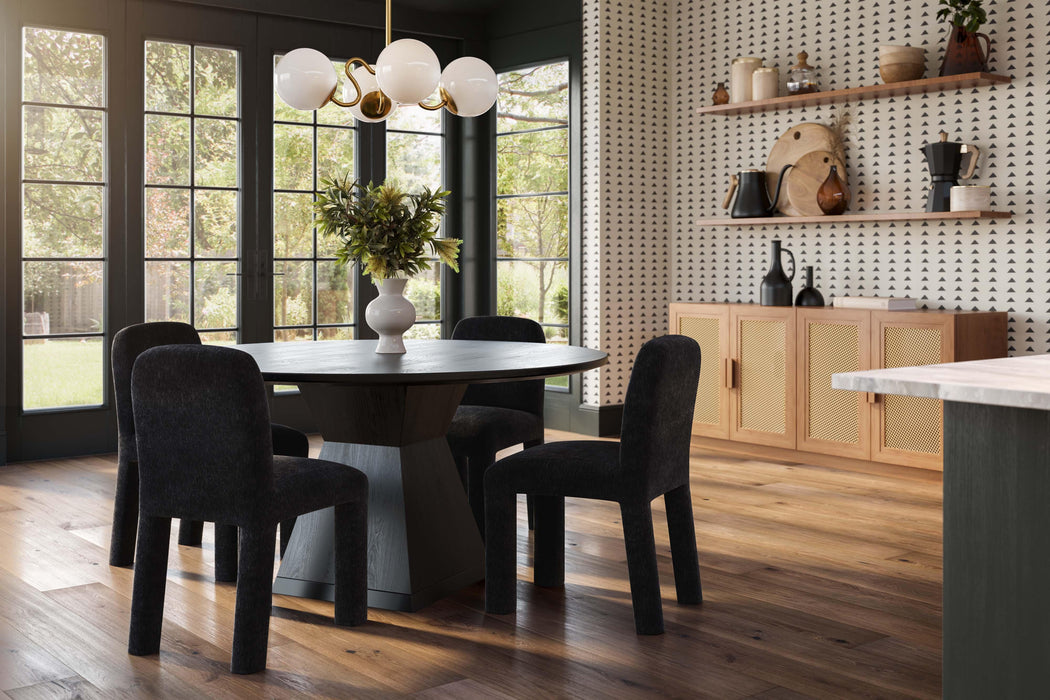 Nolan Black Round Wood Dining Table