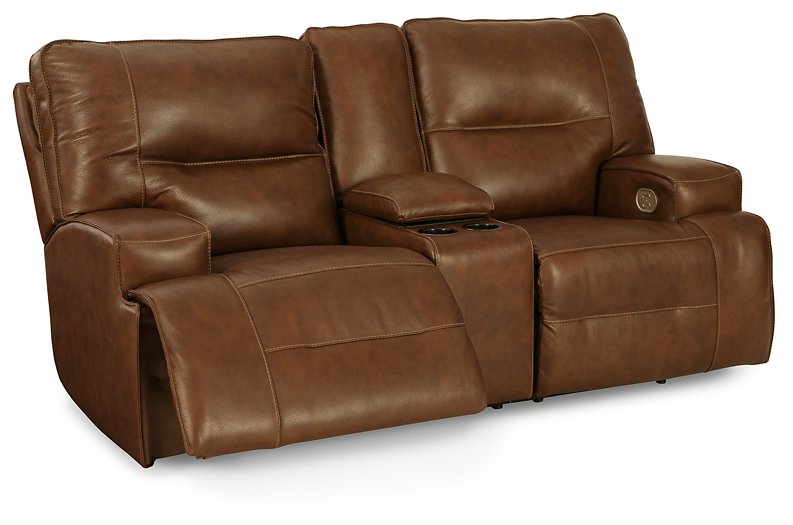 Francesca Power Reclining Loveseat with Console - Yulissa Home Furnishings (NJ)