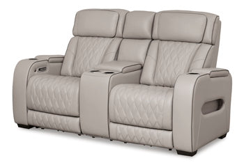 Boyington Power Reclining Loveseat with Console - Yulissa Home Furnishings (NJ)