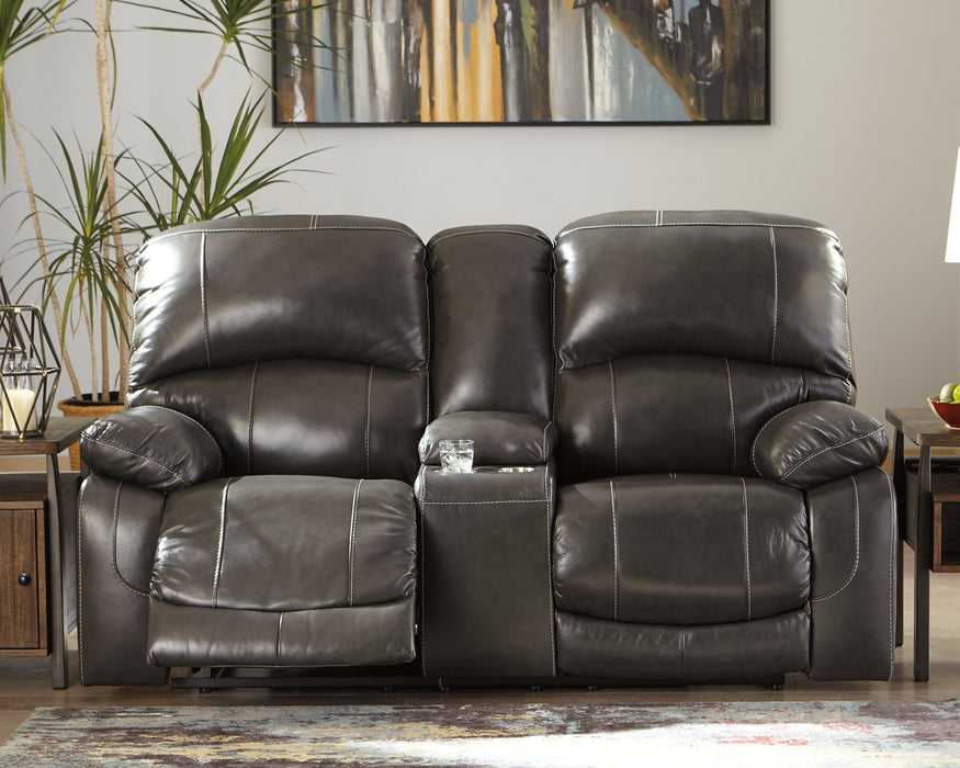 Hallstrung Power Reclining Loveseat with Console - Yulissa Home Furnishings (NJ)