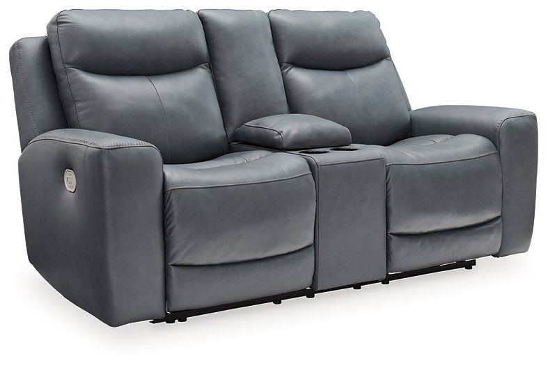 Mindanao Power Reclining Loveseat with Console - Yulissa Home Furnishings (NJ)