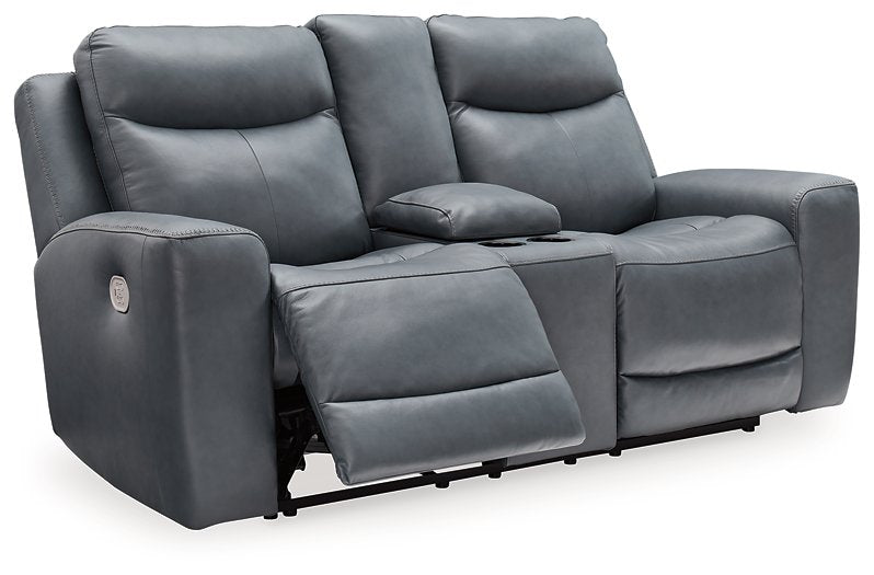 Mindanao Power Reclining Loveseat with Console - Yulissa Home Furnishings (NJ)