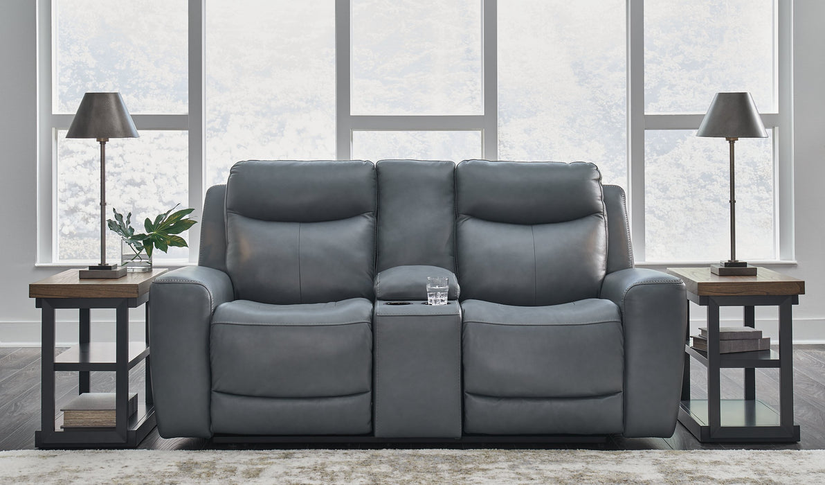 Mindanao Power Reclining Loveseat with Console - Yulissa Home Furnishings (NJ)