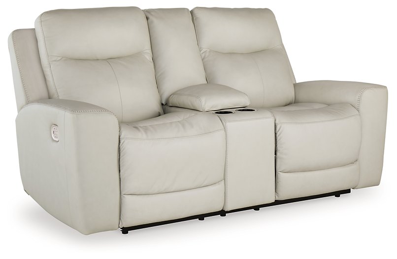 Mindanao Power Reclining Loveseat with Console - Yulissa Home Furnishings (NJ)