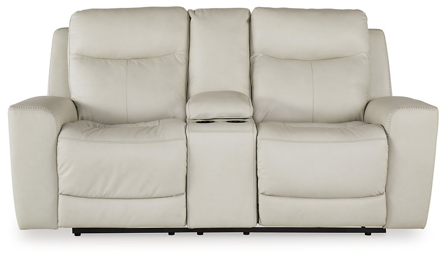 Mindanao Power Reclining Loveseat with Console - Yulissa Home Furnishings (NJ)