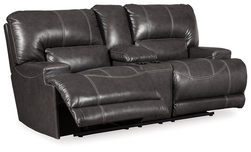 McCaskill Power Reclining Loveseat with Console - Yulissa Home Furnishings (NJ)