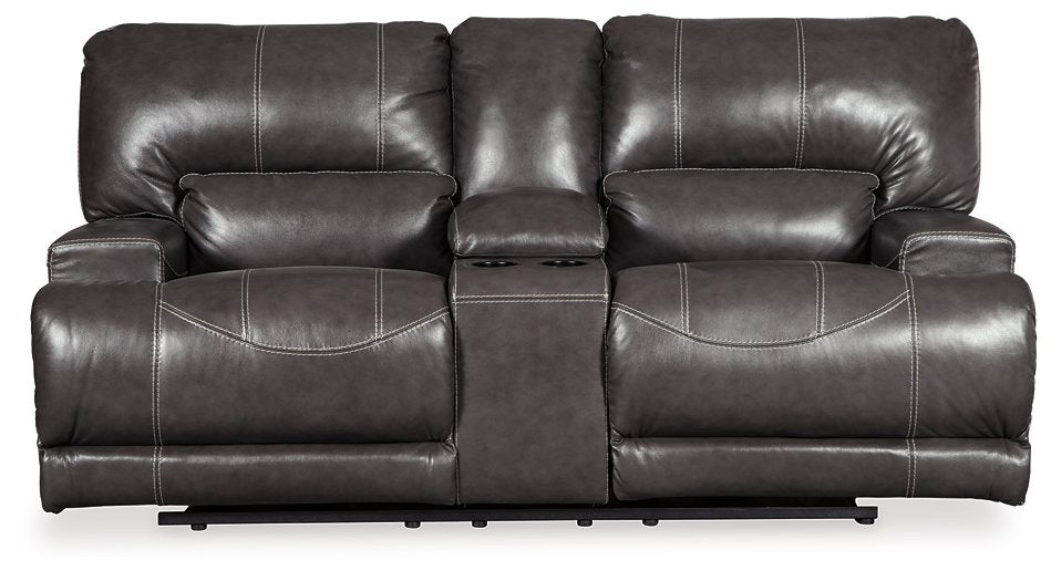 McCaskill Power Reclining Loveseat with Console - Yulissa Home Furnishings (NJ)