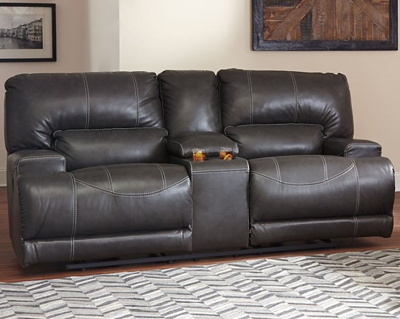 McCaskill Power Reclining Loveseat with Console - Yulissa Home Furnishings (NJ)