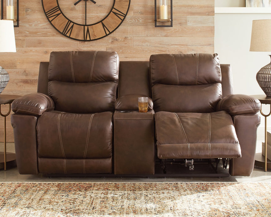 Edmar Power Reclining Loveseat with Console - Yulissa Home Furnishings (NJ)