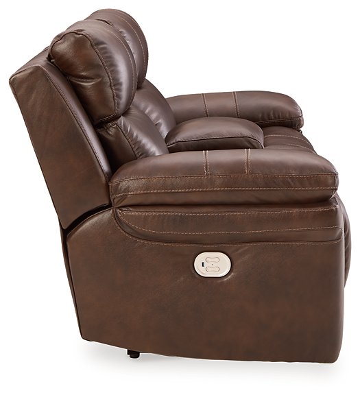 Edmar Power Reclining Loveseat with Console - Yulissa Home Furnishings (NJ)