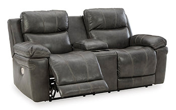 Edmar Power Reclining Loveseat with Console - Yulissa Home Furnishings (NJ)