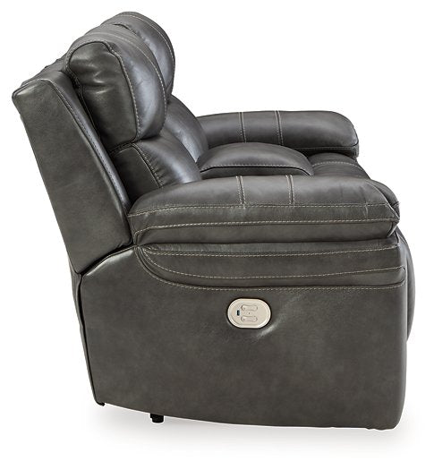 Edmar Power Reclining Loveseat with Console - Yulissa Home Furnishings (NJ)