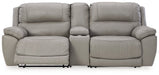 Dunleith 3-Piece Power Reclining Sectional Loveseat with Console - Yulissa Home Furnishings (NJ)