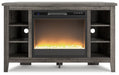 Arlenbry Corner TV Stand with Electric Fireplace - Yulissa Home Furnishings (NJ)