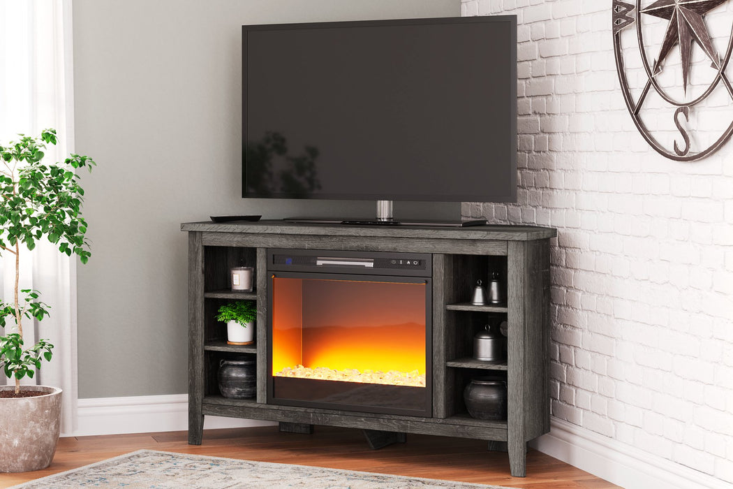 Arlenbry Corner TV Stand with Electric Fireplace - Yulissa Home Furnishings (NJ)