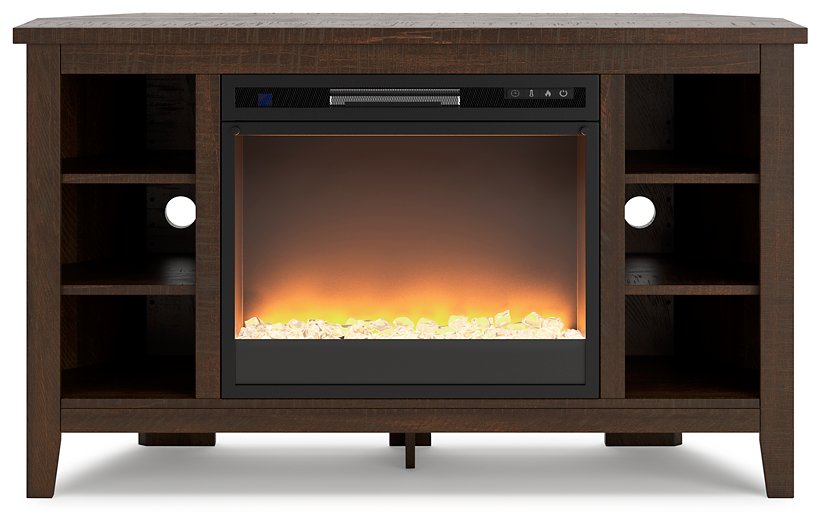 Camiburg Corner TV Stand with Electric Fireplace - Yulissa Home Furnishings (NJ)