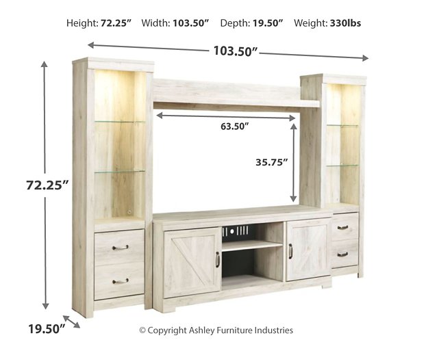 Bellaby 4-Piece Entertainment Center - Yulissa Home Furnishings (NJ)