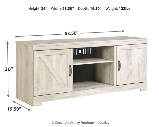 Bellaby 63" TV Stand with Electric Fireplace - Yulissa Home Furnishings (NJ)