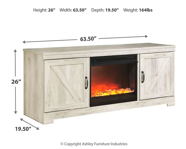 Bellaby 63" TV Stand with Fireplace - Yulissa Home Furnishings (NJ)