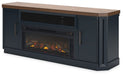 Landocken 83" TV Stand with Electric Fireplace - Yulissa Home Furnishings (NJ)